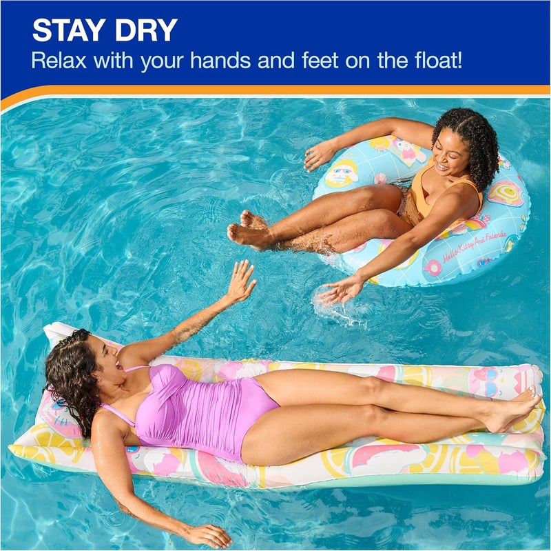 SwimWays Hello Kitty Suntanner Pool Float, Inflatable Pool Floats & Kids Pool Toys, Swimming Pool Accessories & Beach Essentials for Teens Aged 14 & Up - Image 3